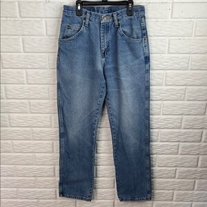 WRANGLER DENIM JEANS REGULAR FIT STRAIGHT 100% COTTON LIGHT WASH SZ 30/30